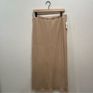 Old Navy Tan Women’s High-Waisted Rib-Knit Maxi Skirt Size Large